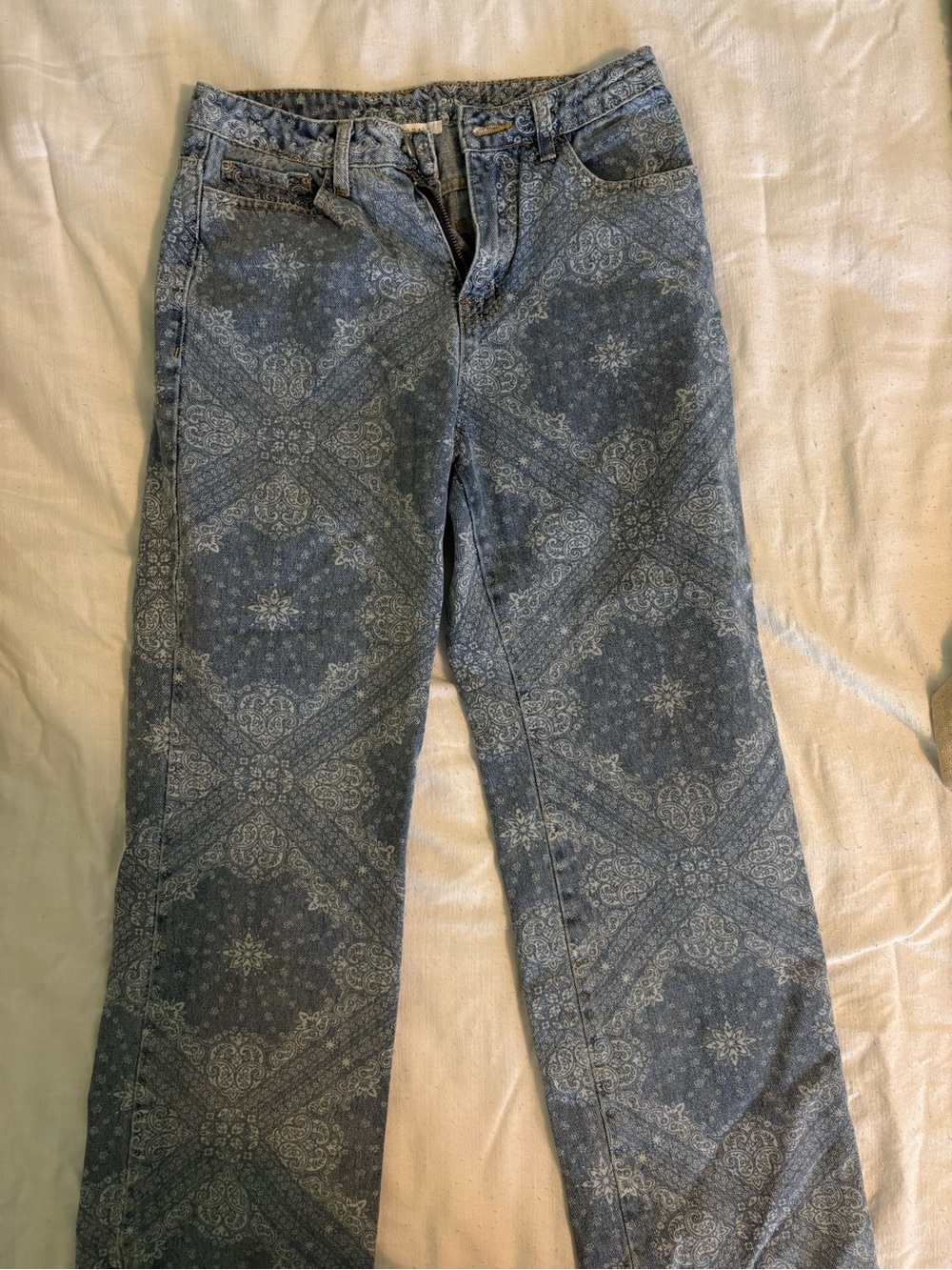 Women’s Blue Paisley Jeans